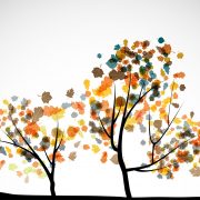 Abstract autumn trees