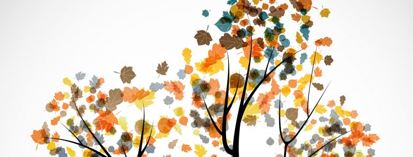 Abstract autumn trees