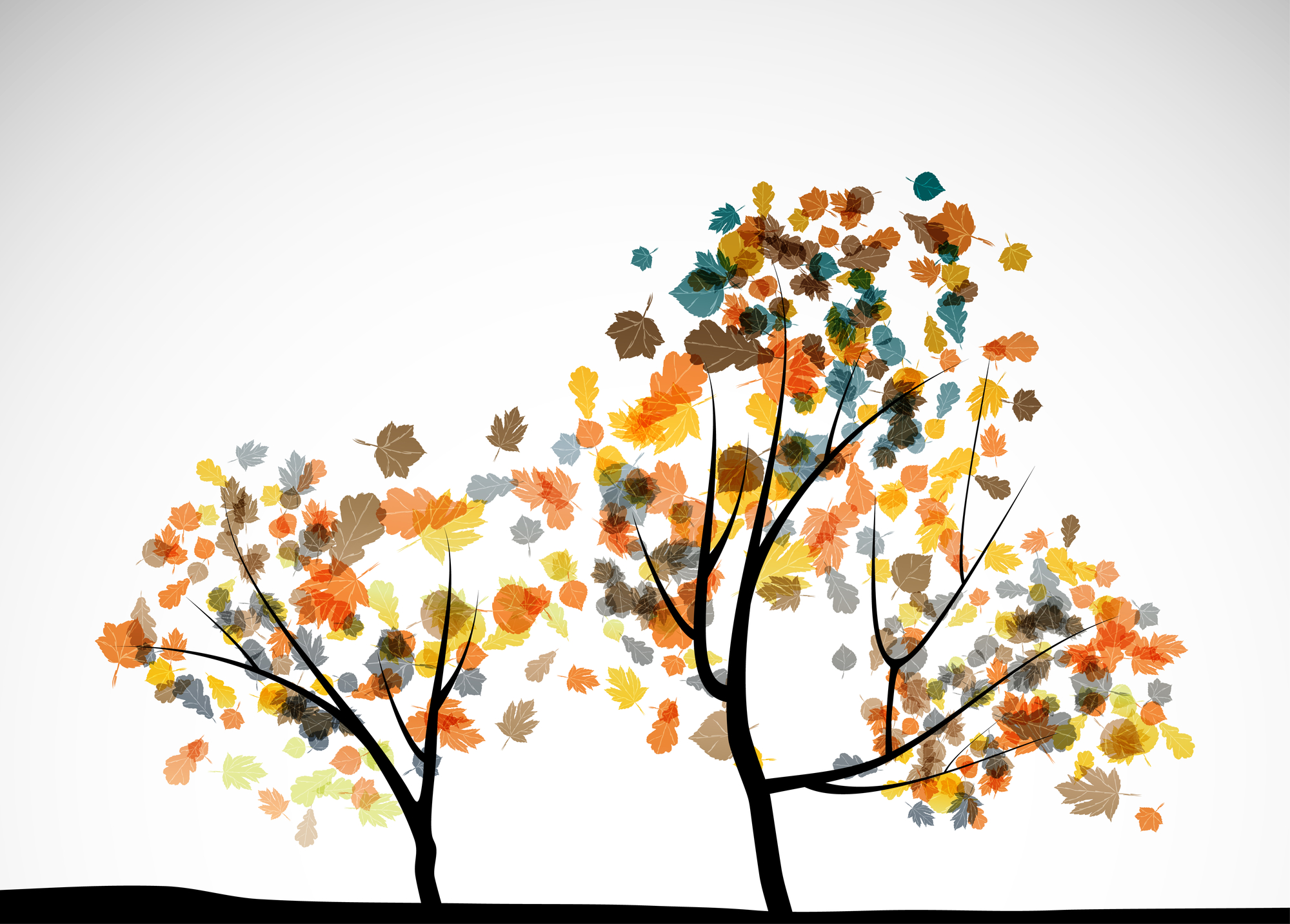 Abstract autumn trees